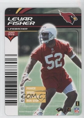 2002-03 NFL Showdown 1st & Goal Levar Fisher #011 Rookie RC - Image 1 of 2
