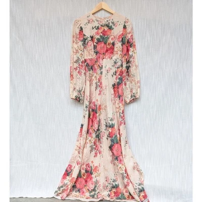 Zimmermann Laelia Floral-print Linen Long Sleeve Maxi Dress, size 2/M/US 8 - Image 1 of 4