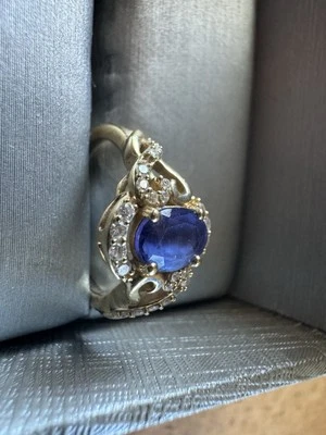 Tanzanita Le Vian oro 14k con diamantes talla 5 Foto 1 de 4