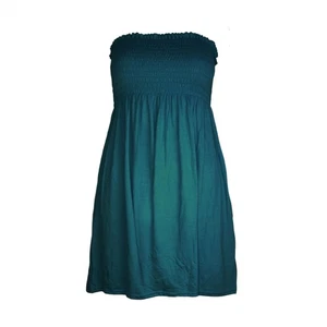Womens Ladies Floral boobtube Gathered sheering top Sheering Bandeau Swing Dress - Picture 1 of 30