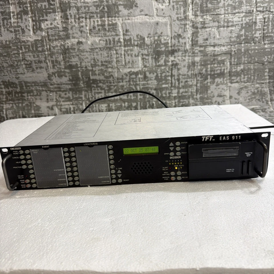 Codificador/decodificador de sistema de alerta de emergencia TFT EAS 911 con impresora térmica Foto 1 de 4