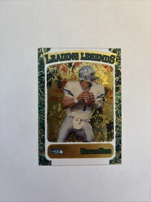 1998 Topps Stadium Club Leading Legends Warren Moon Seahawks Insert Gold HOF NFL - Image 1 of 3