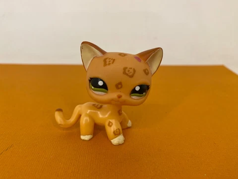 Littlest Pet Shop - LPS #1120 - Authentic Orange Shorthair Cat / Leopard Figure Cover