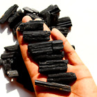 10 Pcs Natural Black Tourmaline Untreated 20Mm-40Mm Rough Loose Gemstones Lot