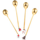 4pcs Christmas Steel Spoon Set for Party Table