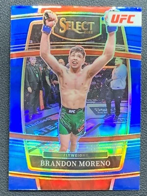 Brandon Moreno 95 Blue Prizm Select UFC 2022 Panini - Image 1 of 3