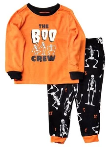 Boys & Girls Black Boo Crew Halloween Shirt & Pants Pajama Set - Picture 1 of 2