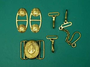 Genuine USSR Navy Officer Parade Uniform Belt Accessories Buckle & Dirk Pendants - Picture 1 of 6