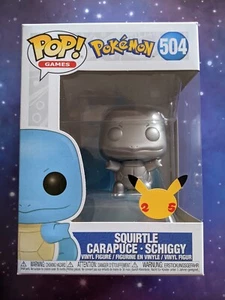 Pokemon Squirtle 504 25 Aniversario Plata Funko Pop Juegos 3.75” Figura Nuevo en Caja - Imagen 1 de 6