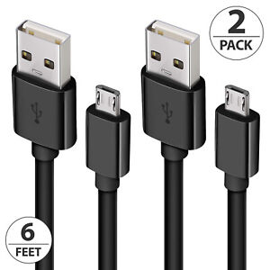 2-PACK OEM Samsung Galaxy S7 S6 Edge+ Note 5 4 Micro USB Fast Charger Cable Cord