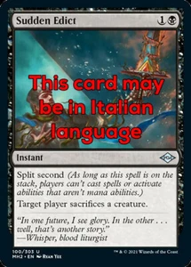 MTG SUDDEN EDICT EXC - EDITTO IMPROVVISO - MH2 - MAGIC - Picture 1 of 1