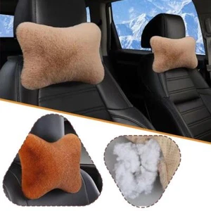 Asiento de coche suave reposacabezas almohada reposacabezas felpa calor cuello lumbar comodidad M6G0 - Imagen 1 de 24