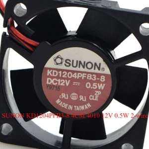 1pc SUNON KD1204PFB3-8 4CM 4010 12V 0.5W 2-wire Cooling Fan NEW - Picture 1 of 5