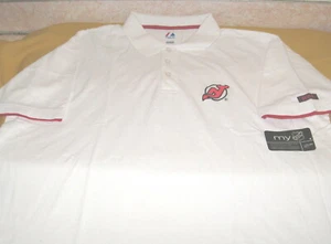 New Jersey Devils NHL Hockey Team Embroidered White Golf Polo Shirt NWT XXXL 3X - Picture 1 of 1