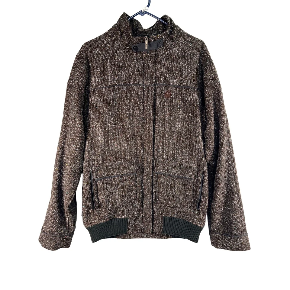 Редкий Nomis мужчин Bomber коричневый повседневный, открытый, куртка размер средний CA 41588 - Изображение 1 из 4