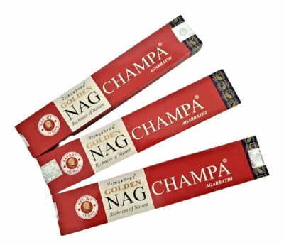 Encens Nag Champa Agarbatti Golden - 3 boites Masala