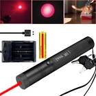 Powerful Rechargeable Red Laser Pointer Pen 650nm Visible Beam With Star Cap