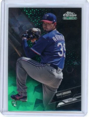 2021 Topps Chrome Black Kohei Arihara Rookie #47 Green Atomic Refractor /99 RC - Image 1 of 2