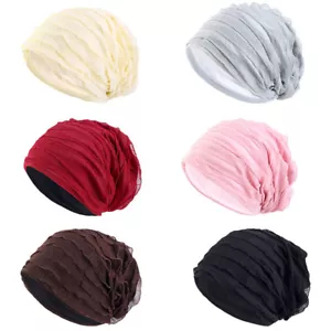 Cappello donna musulmano hijab turbante berretto berretto berretto chemio cancro perdita di hari copricapo - Foto 1 di 16