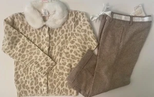 NWT Girls 3-4 Janie & Jack EMBELLISHED ELEGANCE Wool Blend Sweater & Trousers - Picture 1 of 10
