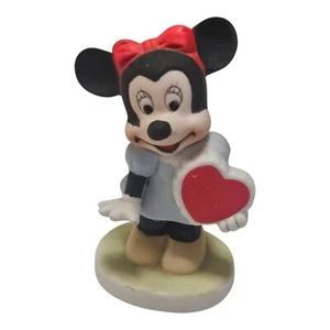 Minnie Mouse Valentinstag Herz Porzellan Figur Walt Disney Prod Taiwan Vintage - Bild 1 von 5