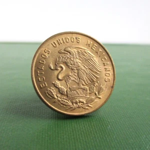 MEXIKO Coin Tie Tack Anstecknadel - Repurposed Vintage Mexican Gold / Brass Coin - Bild 1 von 4