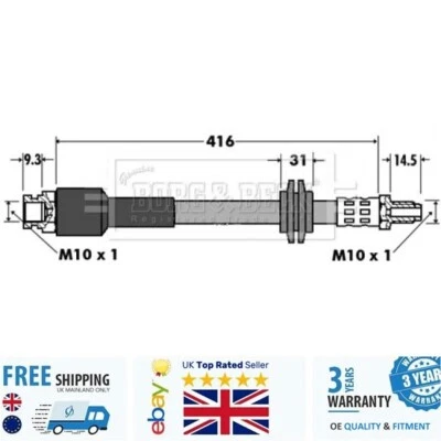 Brake Hose BBH7425 For Peugeot BOXER Fiat DUCATO Citroen JUMPER 06-23 1367814080 - Image 1 of 2
