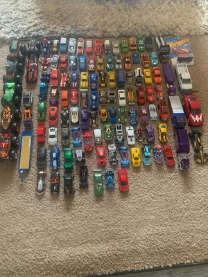 112 Mixed Diecast Hot Wheels Matchbox Models Cars Trucks - Image 1 of 4