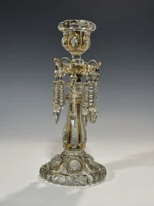 Candelabro de cristal de baccarat francés de colección con brillo de prisma 12,5" - Imagen 1 de 11