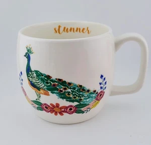 Tazza da caffè Opal House multicolore pavone floreale "Stunner" tazza da tè caffè 16 oz - Foto 1 di 4