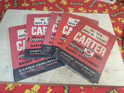 Kit de reconstrução de carburador Buick #1172724 Carter 274 novo na caixa lote de 5 - Imagem 1 de 4
