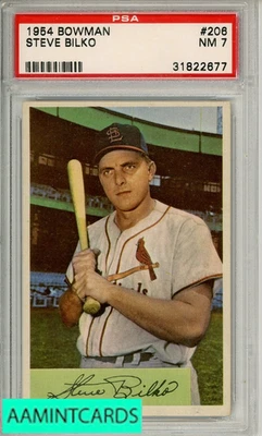 1954 BOWMAN STEVE BILKO #206 PSA 7 NM - Image 1 of 3