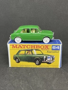 Caja repro Matchbox Lesney Prepro 64 MG 1100 Transitional blanca ruedas súper rápidas. - Imagen 1 de 6