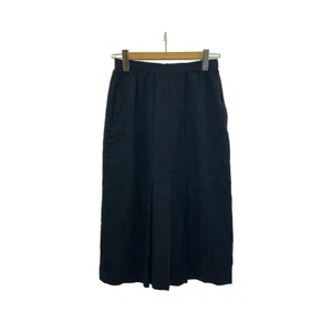 Christian Dior Schwarz Wolle Box Plissee Langer Rock Größe M Made in Japan - Bild 1 von 8