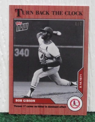 BOB GIBSON - 2020 Topps - Turn Back The Clock - #137 - RARE - 4/7 - Cardinals - Image 1 of 4
