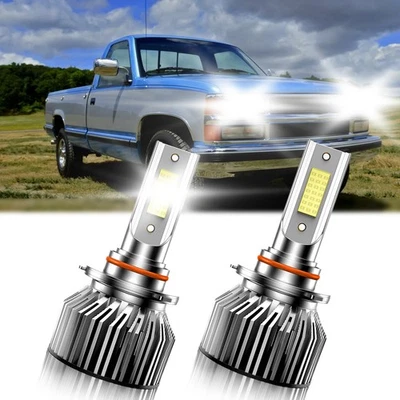 Combo de bombilla LED delantera haz bajo 6000 k para Chevrolet C1500 1988-1999 Foto 1 de 4