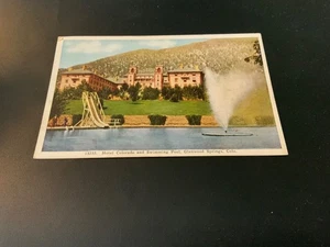 Glenwood Springs, Colo. ~ Hotel Colorado and Swimming Pool - Antique Postcard - Picture 1 of 2