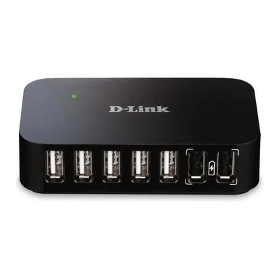 D-Link DUB-H7 USB 2.0 Type-B 480 Mbit/s Nero - Immagine 1 di 4