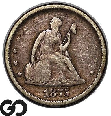 1875-S Twenty Cent Piece, Scarce Coin From A Short Lived Series - Image 1 of 3