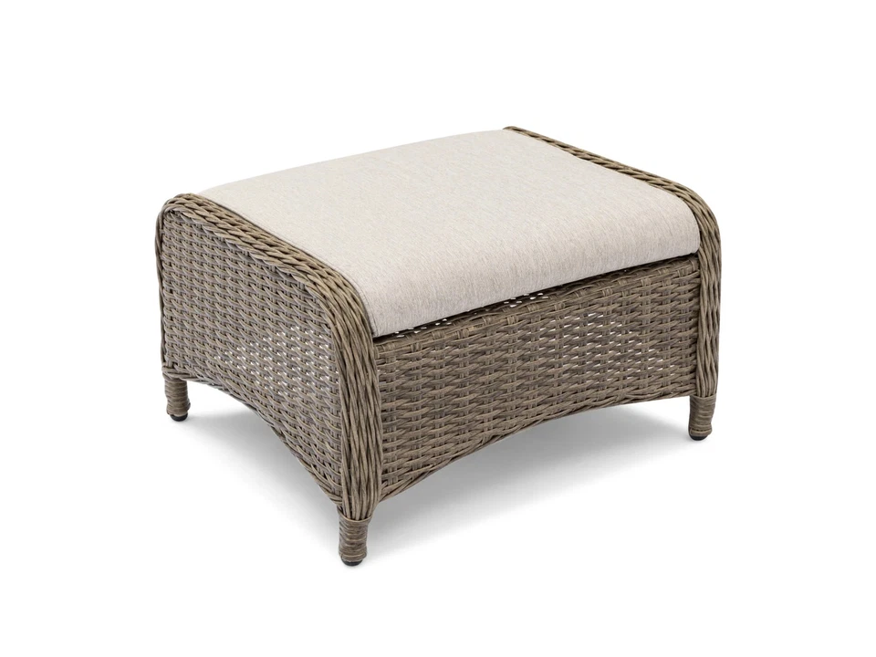 FurnitureOkay Rosebud Wicker Outdoor Ottoman - Brown - image 1 of 1