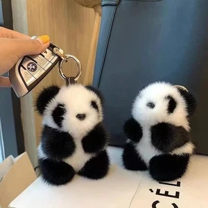 Cute Cartoon Panda Plush Toy Pendant Soft Stuffed Doll Keychain Bag ﻿`, - Picture 1 of 5