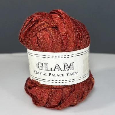 Glam Crystal Palace Yarns RICH RED COPPER 1 Skein NEW Discontinued 1.75 ounces - Image 1 of 4