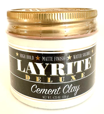 Layrite Cement Clay Pomade high Hold matte finish 120 Gramm wasserlöslich - Bild 1 von 2