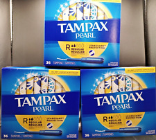 (3 Pack) Tampax Pearl All Day Comfort Protection Leakguard -36Ct Tampons Ea. Box
