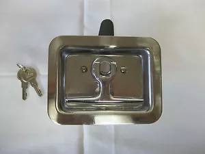 Stainless Steel Folding T Latch Toolbox Storage Door Adjustable Cam FT600 - Picture 1 of 4