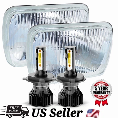 For International Harvester 4700 4800 4900 7x6'' Sealed LEDs Headlights High/Low - Image 1 of 4