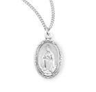 Our Lady of La Leche Sterling Silver Medal - 0.8" + 18" Chain S3537E18