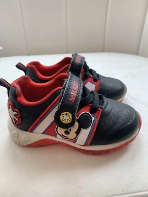 Disney Mickey Mouse Toddler Light up character sneakers Black/Red SZ 7C - Image 1 of 4