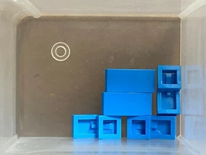 LEGO Parts - Dark Azure Slope Curved 2 x 1 - No 11477 - QTY 5 - Picture 1 of 1