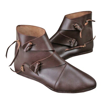 WEEKEND SALE Leather Shoes Viking Jorvik Style Boots Medieval SCA combat boots - Image 1 of 4